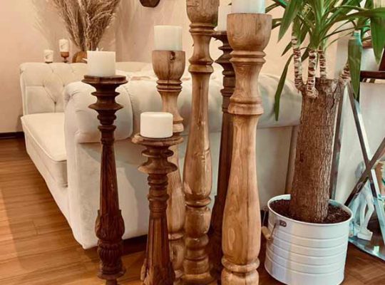 جا شمعی چوبی جدید و پایه بلند | قیمت انواع جاشمعی چوبی فانتزی جدید ۲۰۲۲