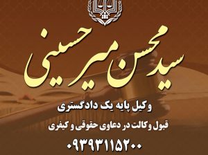 سیدمحسن میرحسینی وکیل پایه یک دادگستری(۰۹۳۹۳۱۱۵۲۰۰
